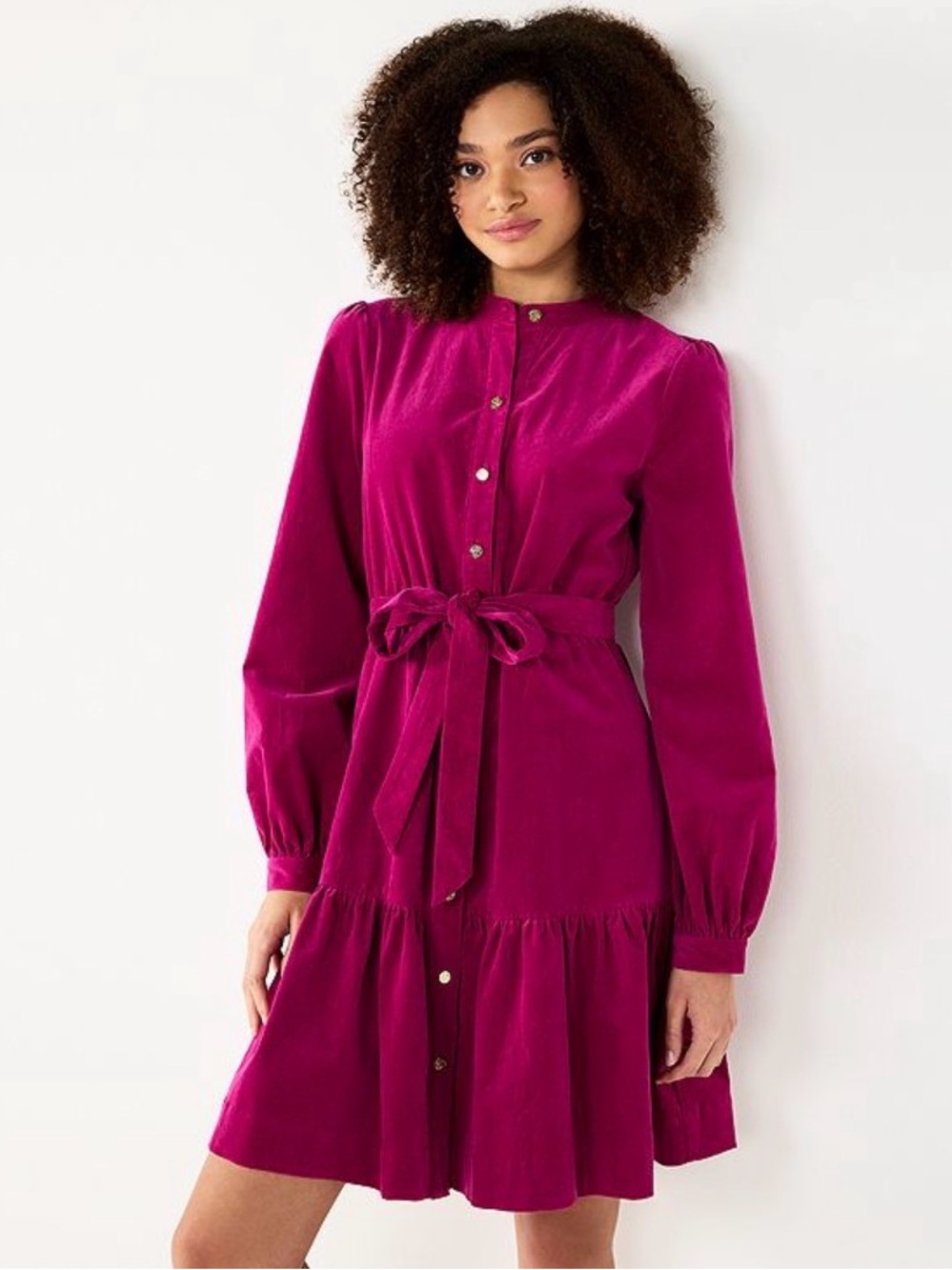 NEW…Draper James Tie-Waist Long Sleeve Dress - Picture 1 of 5